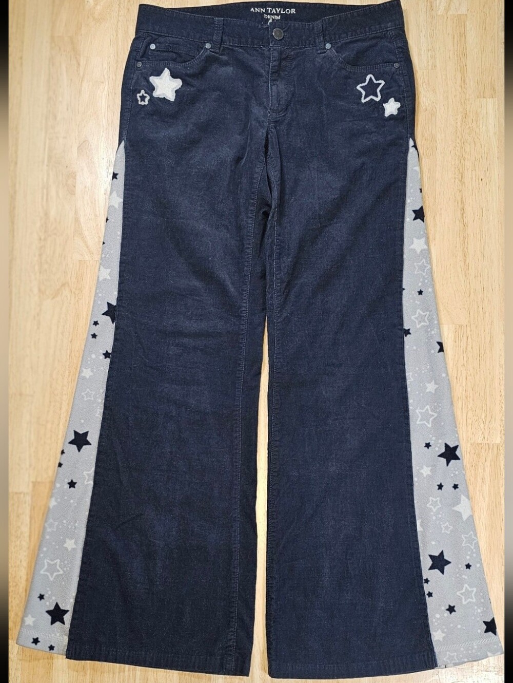 Custom Night Sky Denim Wide Leg Pants